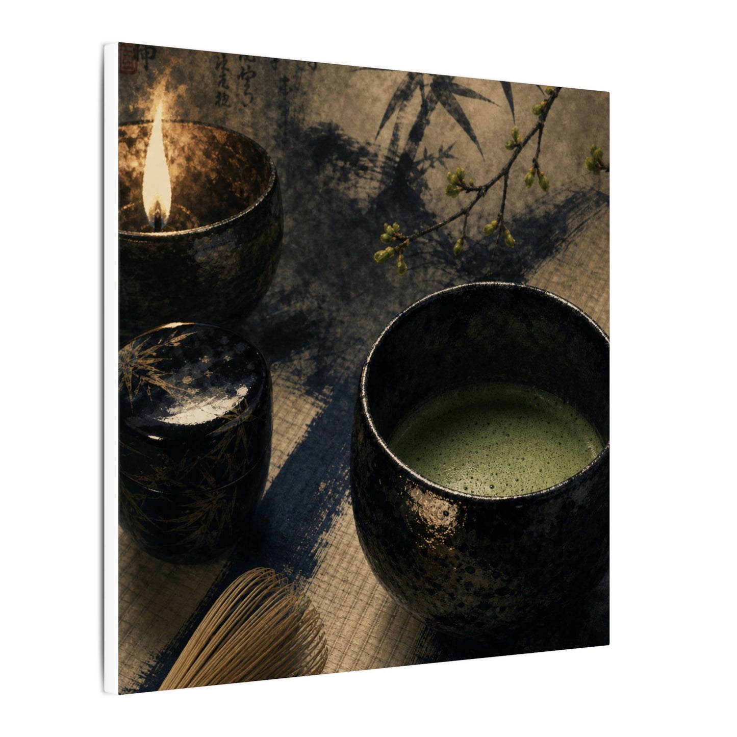 Ma Tea Ceremony Canvas Art - Zen Sumi E