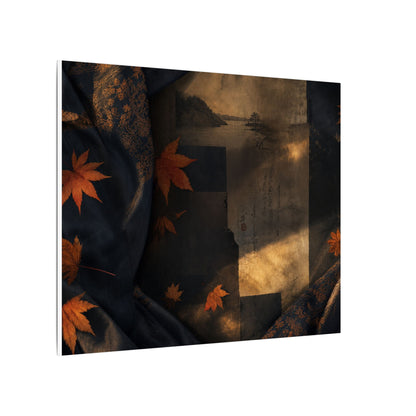 Autumn Silk Drape Shadow Zen Canvas Art | Bold Decor