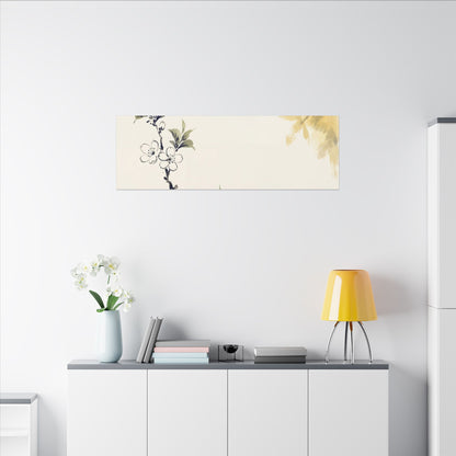Kanso Cherry Blossom Canvas Art - Zen Sumi E
