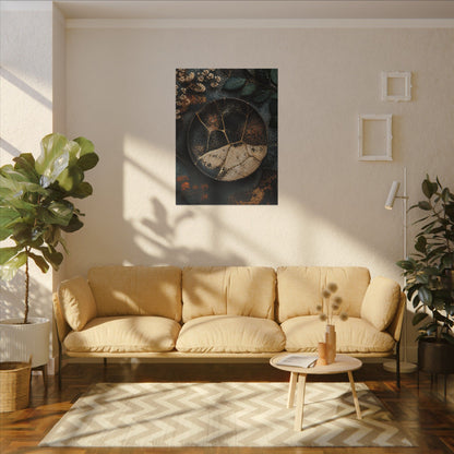 Kintsugi Rust Patina in Dawn | Gold Repair Canvas Art