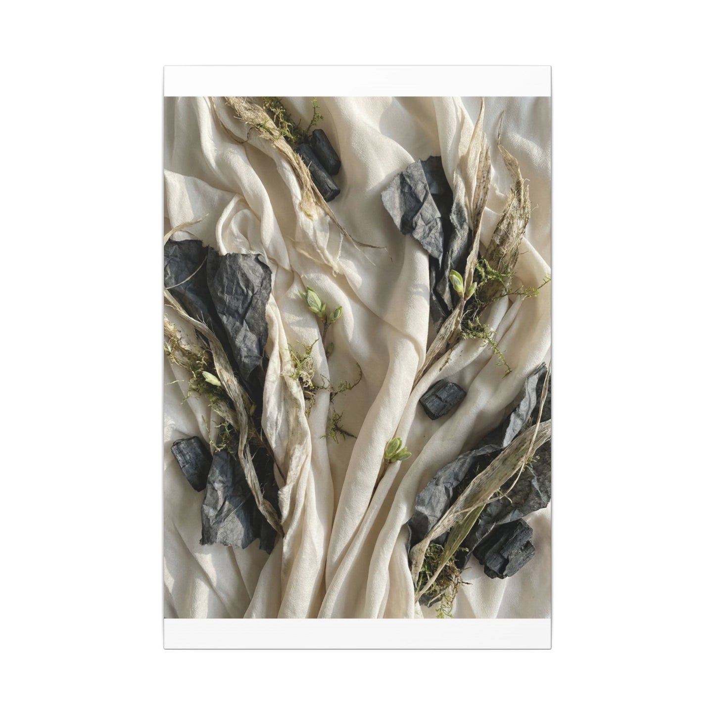 Spring Silk Drape Texture Canvas Art | Warm Decor