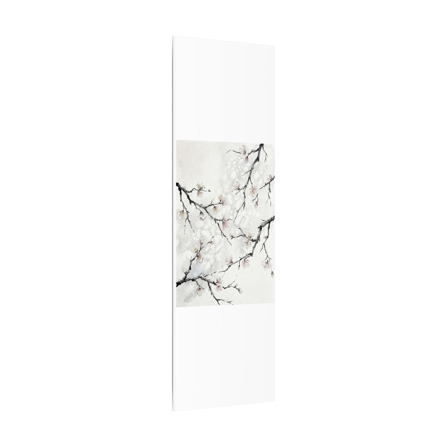 Cherry Blossom Canvas Art | Winter Japandi Watercolor Art