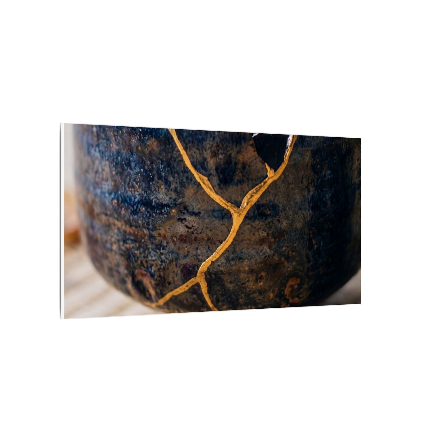 Tea Ceremony Autumn Canvas Art | Kintsugi Healing Design