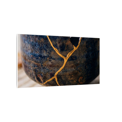 Tea Ceremony Autumn Canvas Art | Kintsugi Healing Design