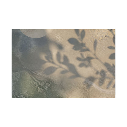 Japandi Shadow Play in Moonlight | Texture Canvas Art