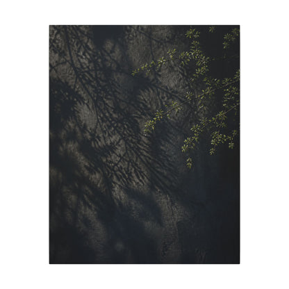 Overcast Shadow Play Canvas Art - Dark Japandi Seijaku