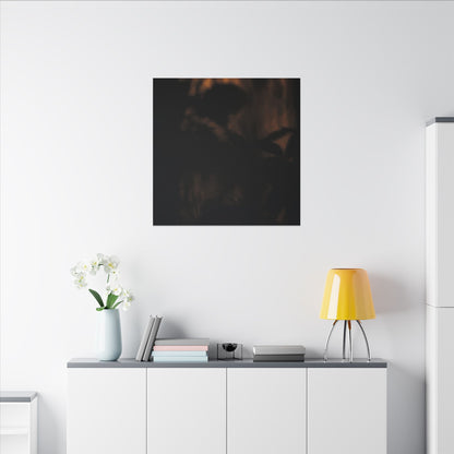 Shadow Play Summer Canvas Art | Dark Japandi Sophisticated Design