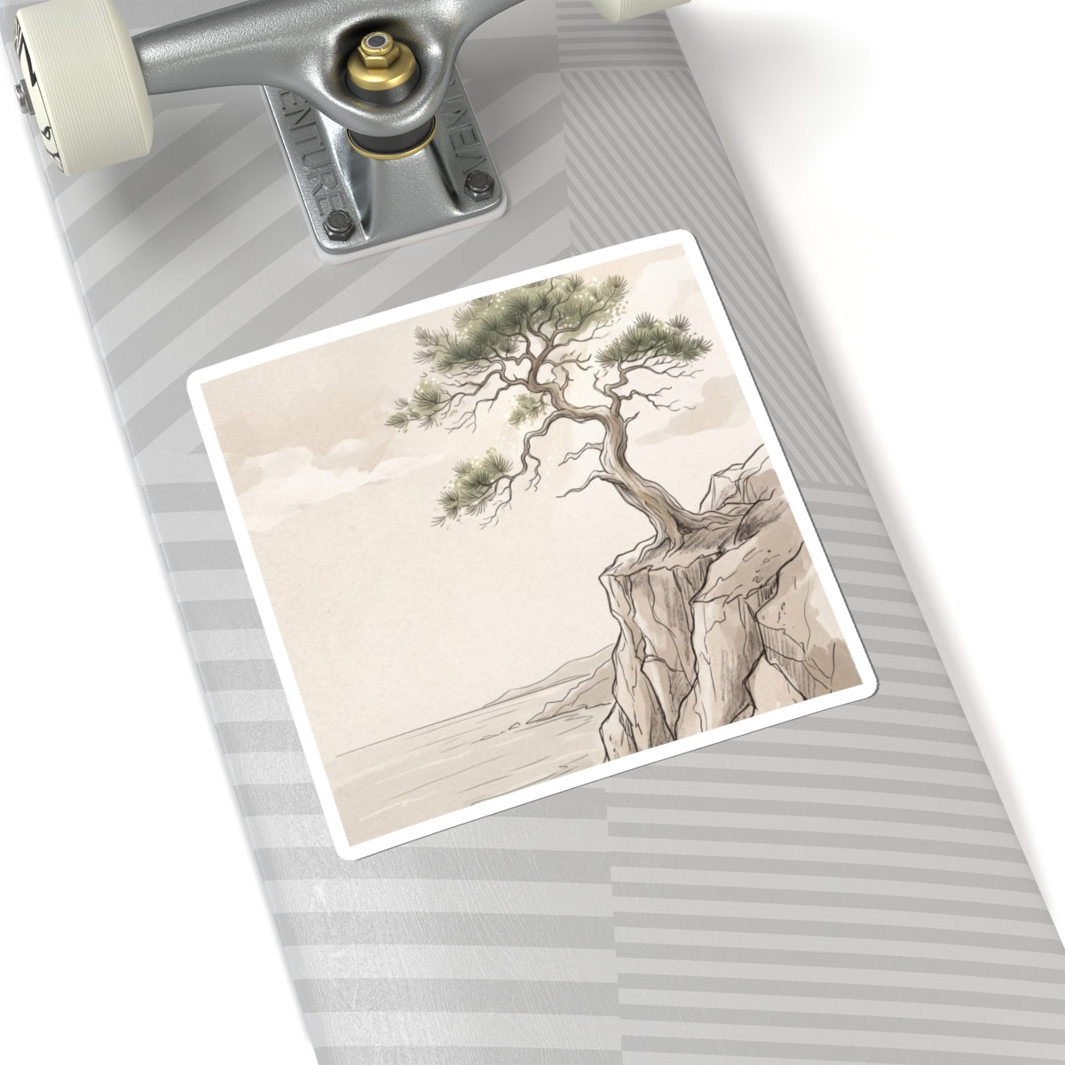 Pine Tree Summer Sticker | Japandi Elegant Design