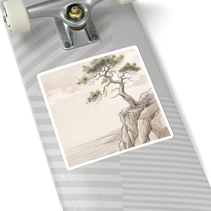 Pine Tree Summer Sticker | Japandi Elegant Design