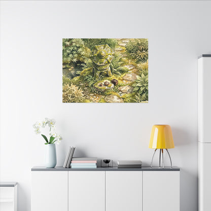 Datsuzoku Stone Lantern Canvas Art - Japandi Watercolor