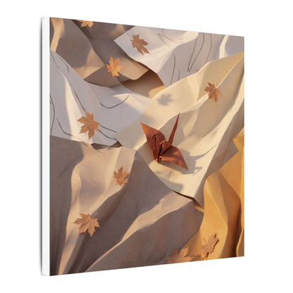 Autumn Paper Fold Minimal Line Canvas Art | Cozy Decor