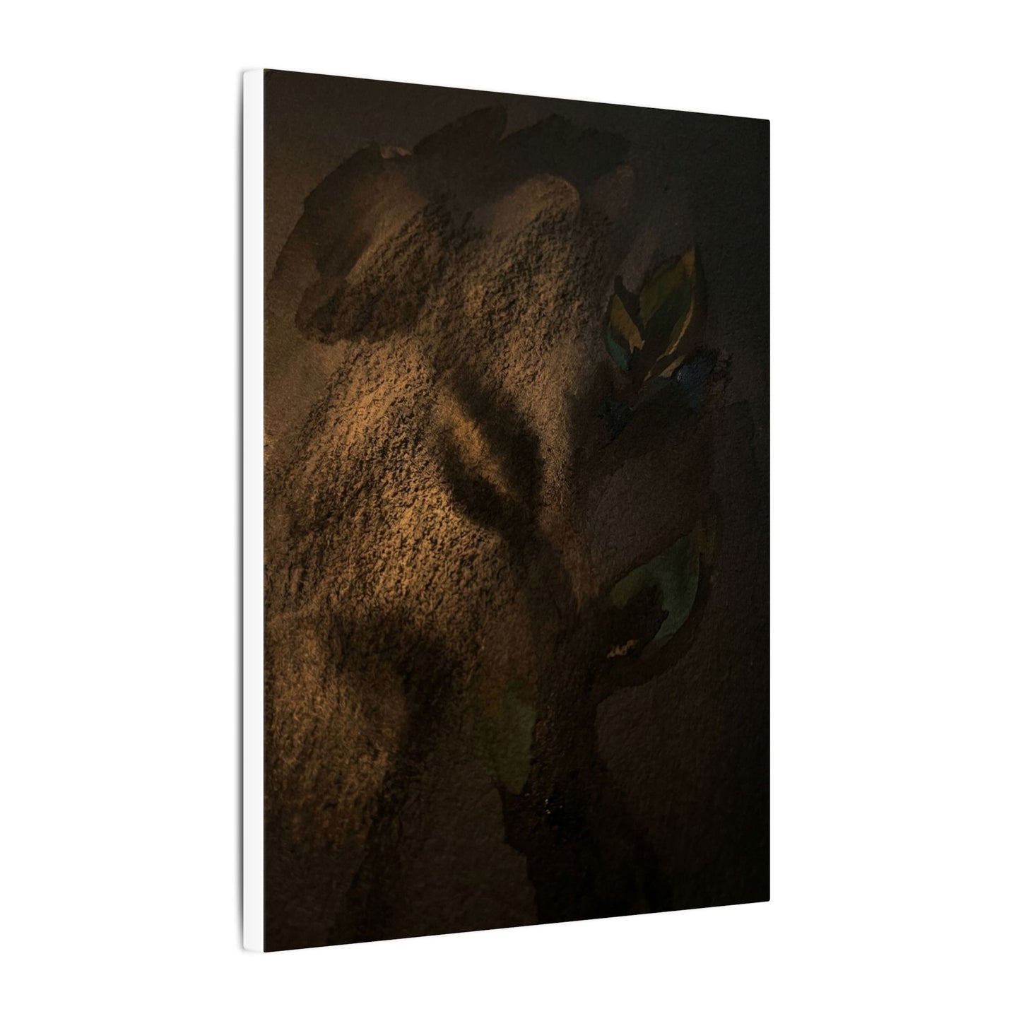 Candlelight Shadow Play Canvas Art - Dark Japandi Ma
