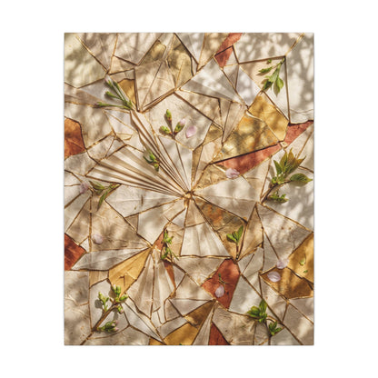 Resilient Paper Fold Canvas Art - Gold Repair Kintsugi