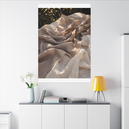 Silk Drape Summer Canvas Art | Japandi Neutral Design Art Print