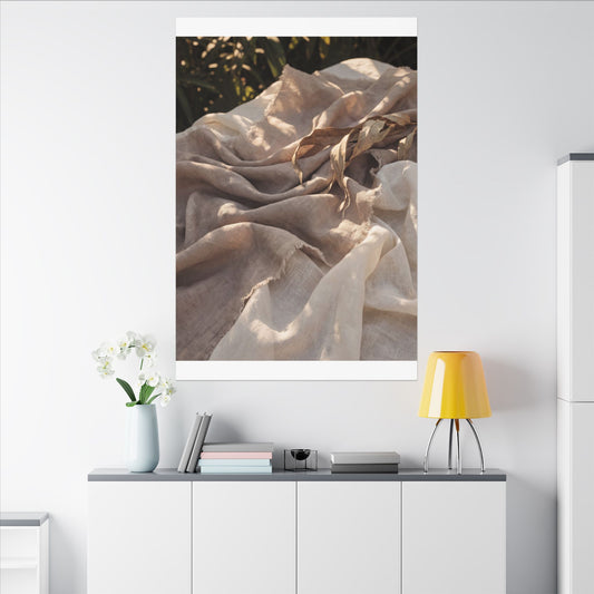 Silk Drape Summer Canvas Art | Japandi Neutral Design Art Print