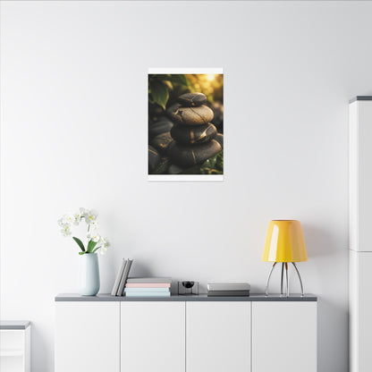 Summer River Stones Broken Beauty Canvas Art | Healing Decor