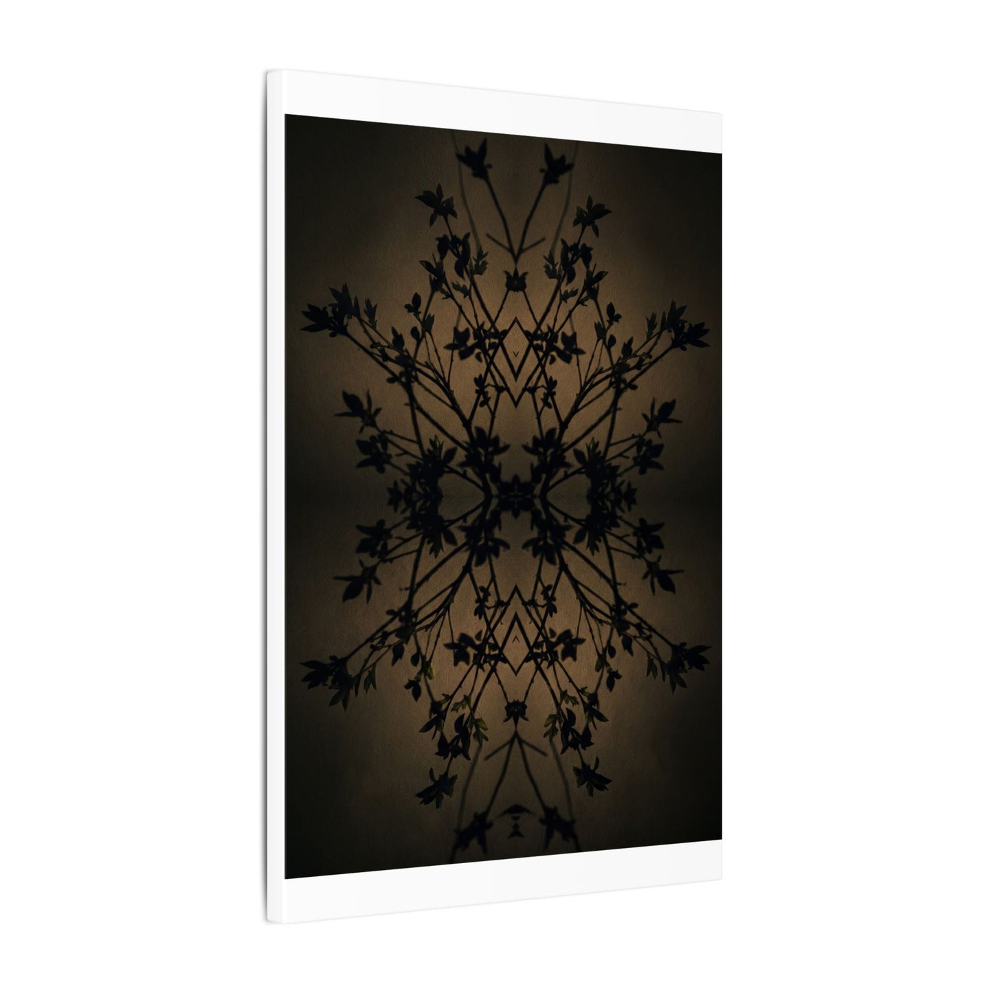 Golden Hour Shadow Play Canvas Art - Dark Japandi Seijaku