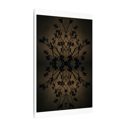 Golden Hour Shadow Play Canvas Art - Dark Japandi Seijaku