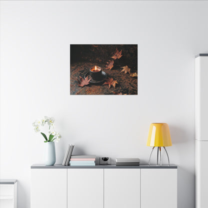 Autumn Rust Patina Shadow Zen Canvas Art | Sophisticated Decor