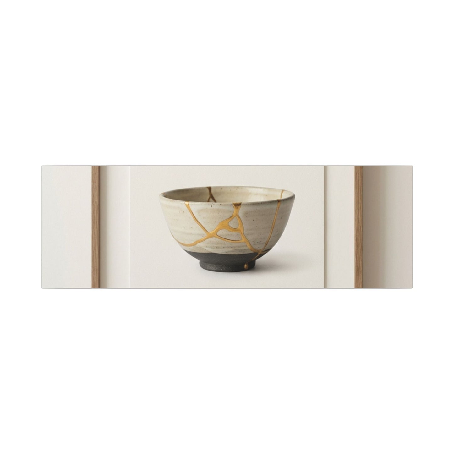 Kintsugi Charcoal Canvas Art