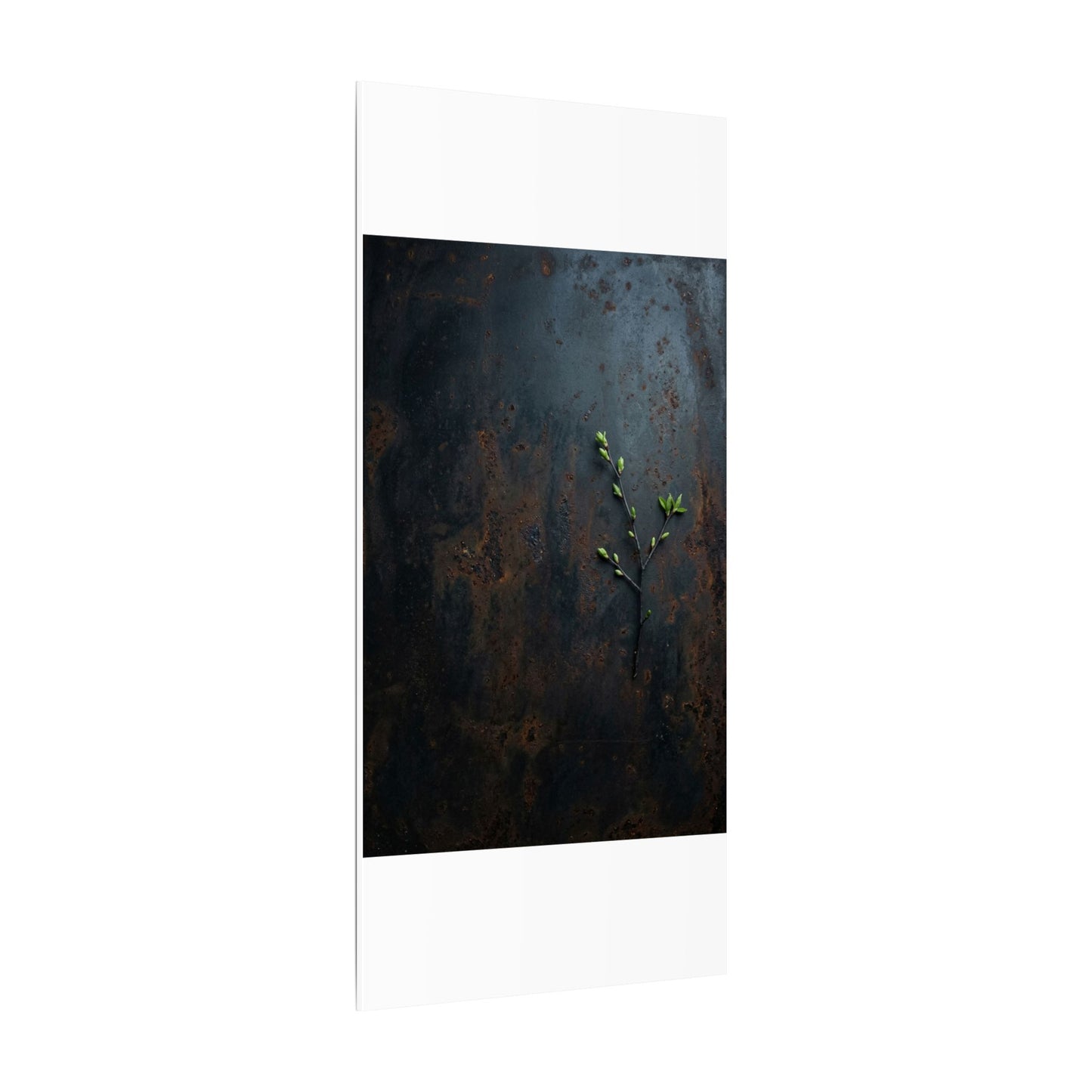 Rust Patina Moody Minimal Canvas Art | Moody Dark Japandi Art