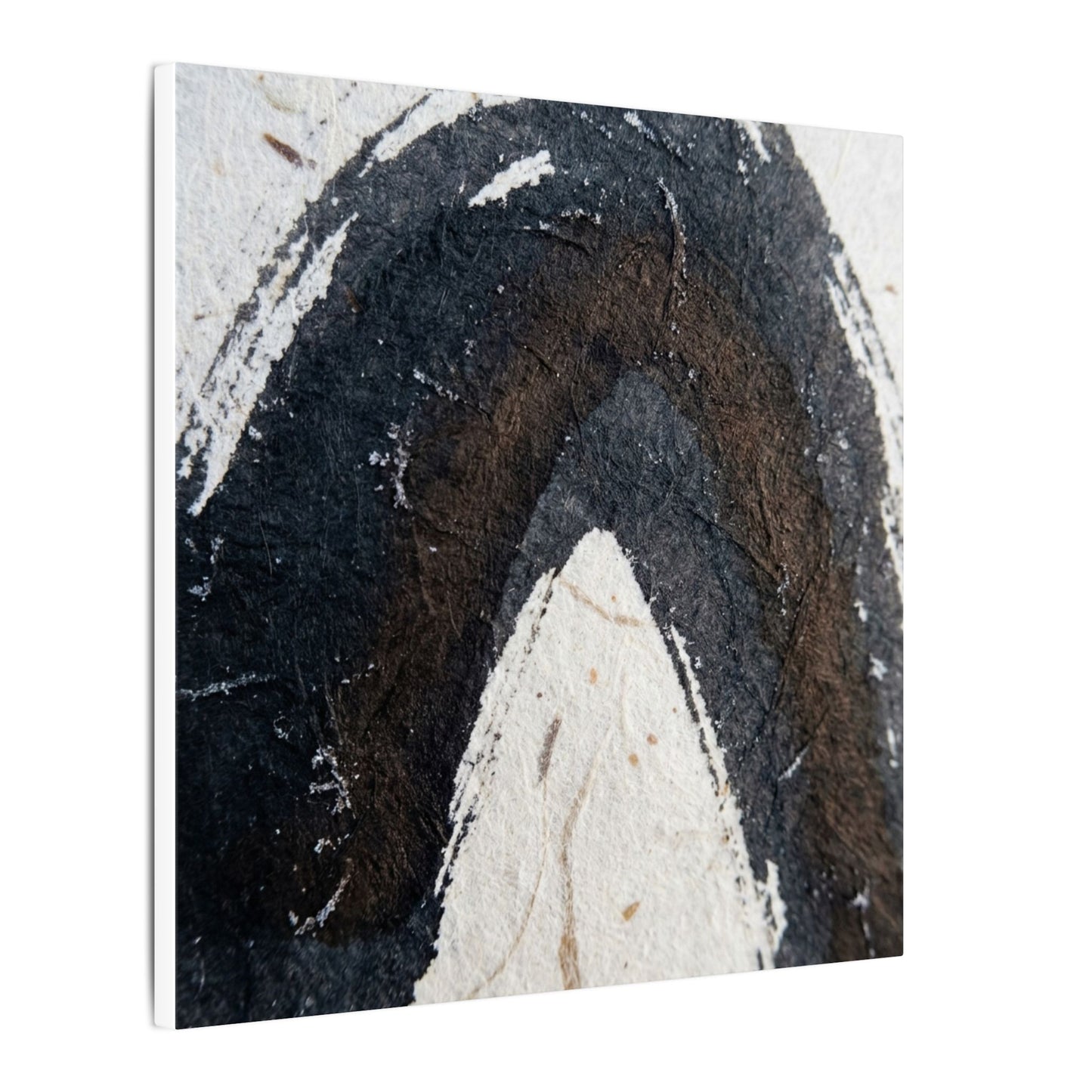 Moody Ink Brushstroke Canvas Art - Moody Minimal Dark Japandi