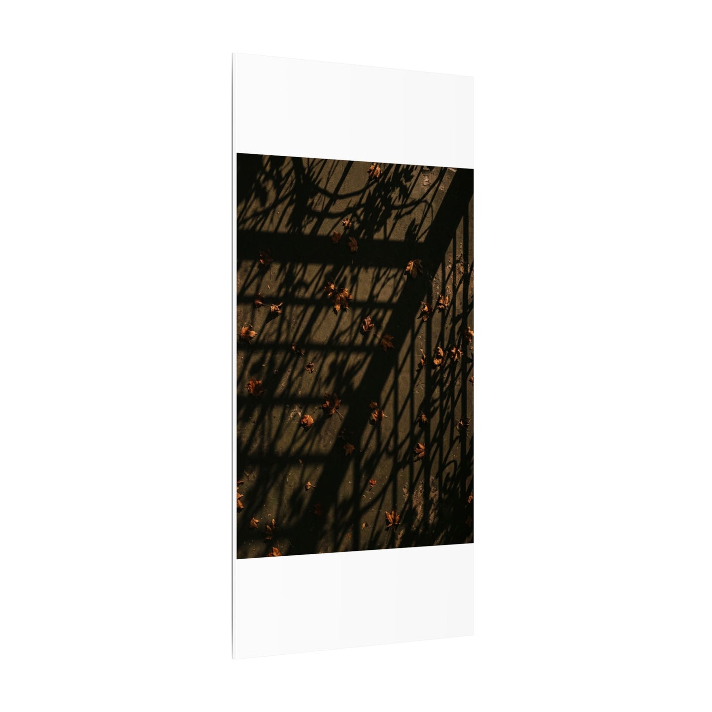 Shadow Play Canvas Art | Autumn Dark Japandi Moody Minimal Art