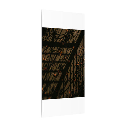 Shadow Play Canvas Art | Autumn Dark Japandi Moody Minimal Art