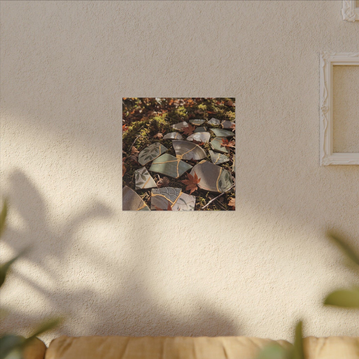 Broken Pottery Japanese Pattern Canvas Art | Elegant Japandi Art