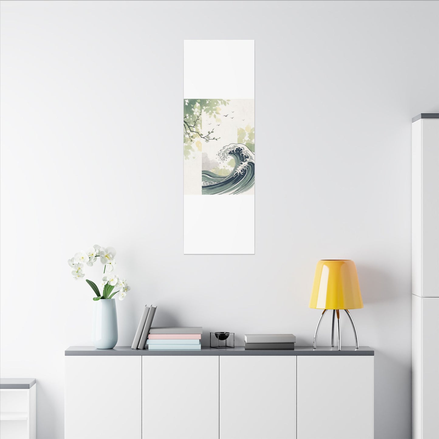 Spring Ocean Wave Ukiyo E Inspired Canvas Art | Serene Decor