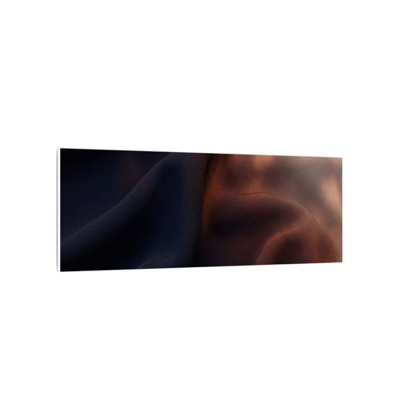 Dark Japandi Silk Drape in Dawn | Shadow Zen Canvas Art