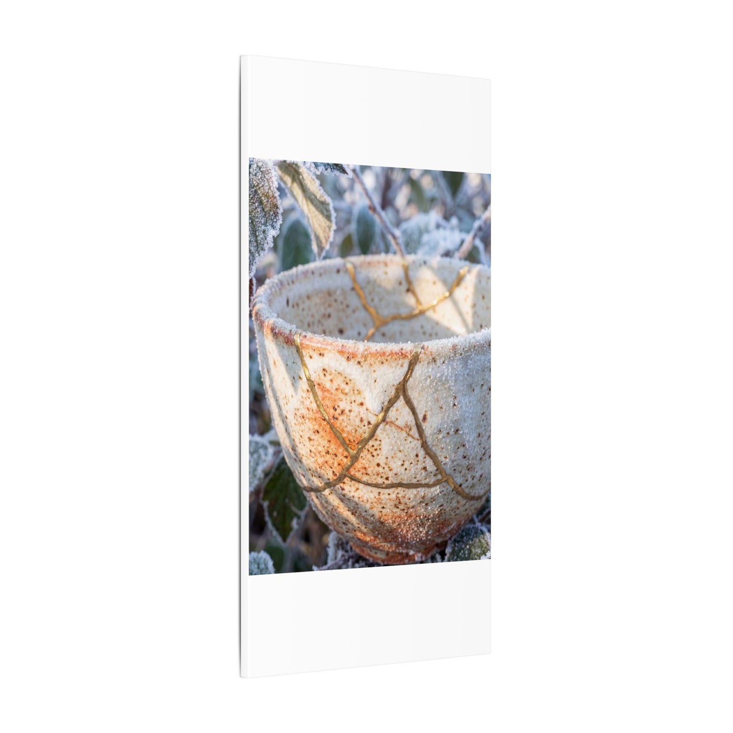 Resilient Ceramic Bowl Canvas Art - Gold Vein Kintsugi