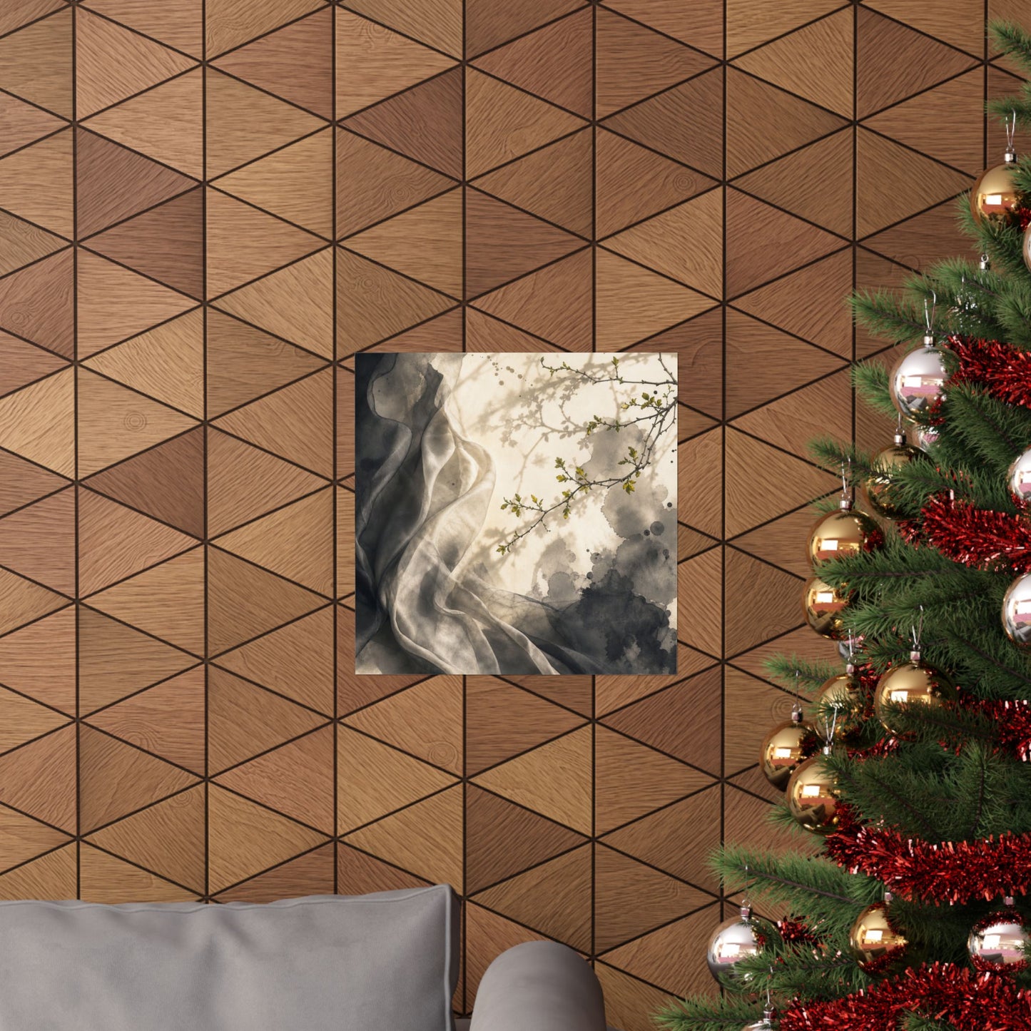 Silk Drape Spring Wall Art Print | Japandi Earthy Design
