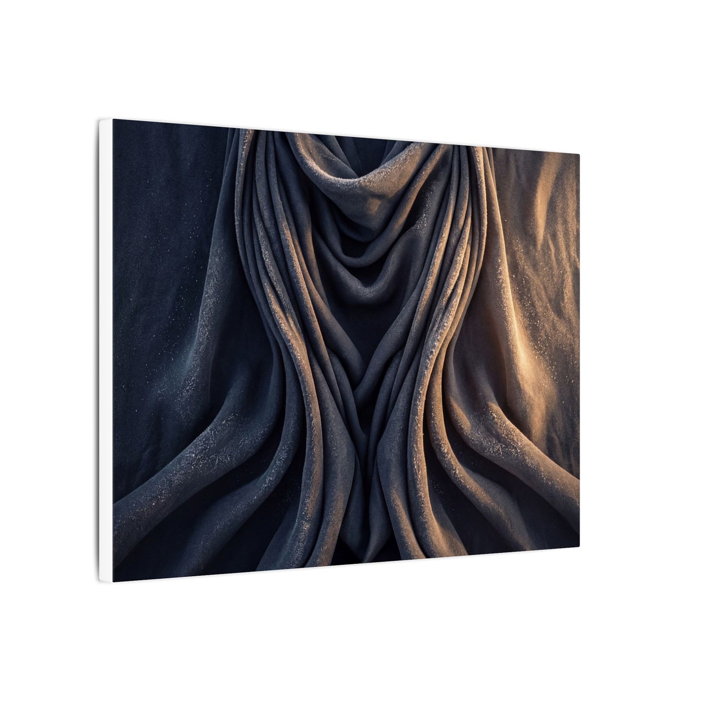 Moody Silk Drape Canvas Art - Shadow Zen Dark Japandi