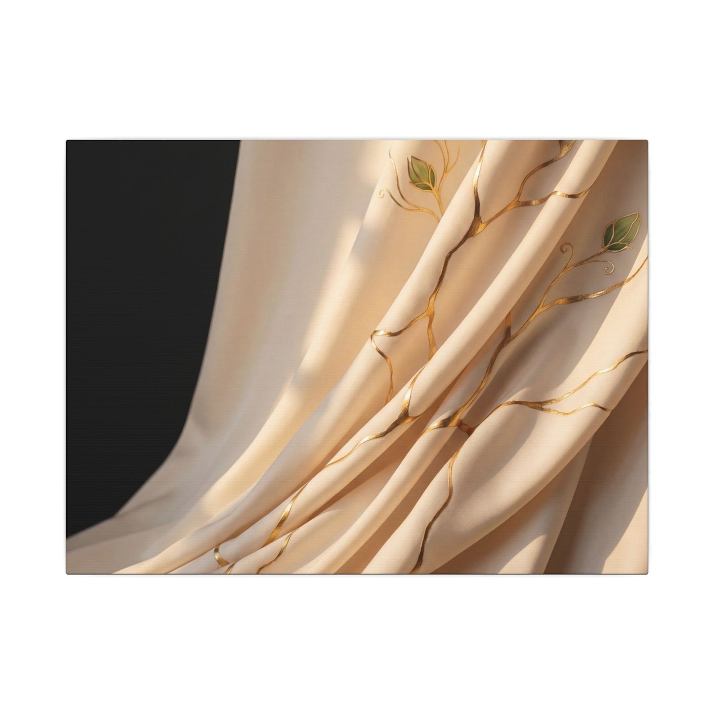 Golden Hour Silk Drape Canvas Art - Kintsugi Fukinsei