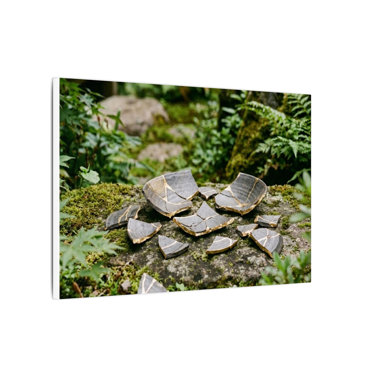 Summer Broken Pottery Gold Repair Canvas Art | Resilient Decor