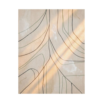 Winter Shoji Screen Minimal Line Wall Art Print | Elegant Decor