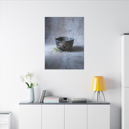 Ceramic Bowl Spring Canvas Art | Japandi Warm Design