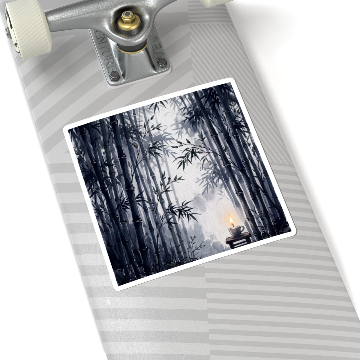 Candlelight Bamboo Grove Sticker - Zen Ma Art Print