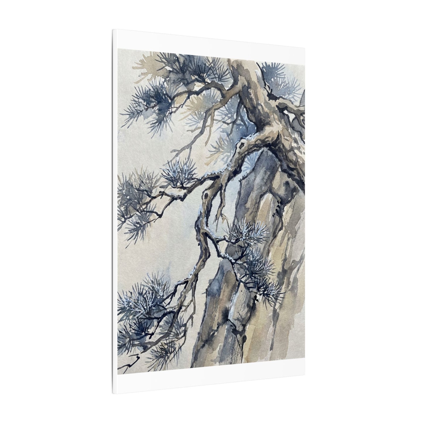 Moonlight Pine Tree Canvas Art - Japandi Seijaku