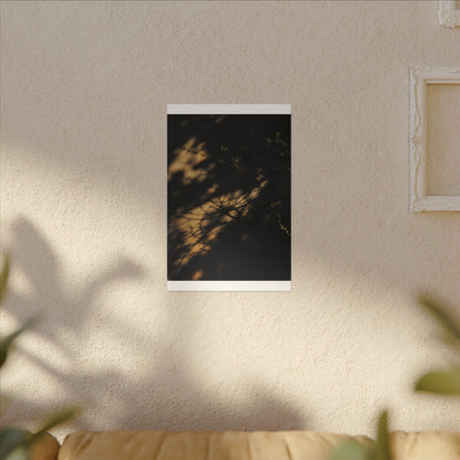 Moody Shadow Play Canvas Art - Moody Minimal Dark Japandi