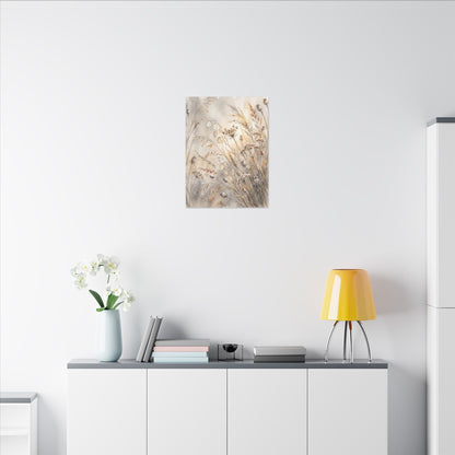 Winter Dried Flowers Watercolor Canvas Art | Warm Decor