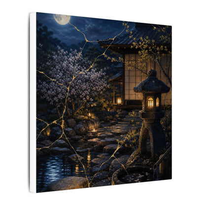 Seijaku Moonlit Garden Canvas Art - Kintsugi Gold Vein
