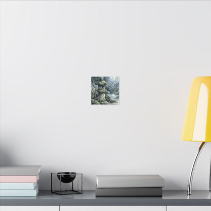 Moonlight Stone Lantern Canvas Art - Japandi Seijaku