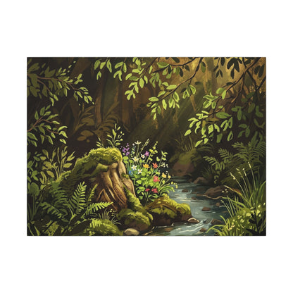 Golden Hour Silk Drape Canvas Art - Dark Japandi Datsuzoku Art Print
