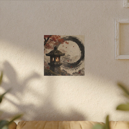 Ma Stone Lantern Canvas Art - Zen Enso