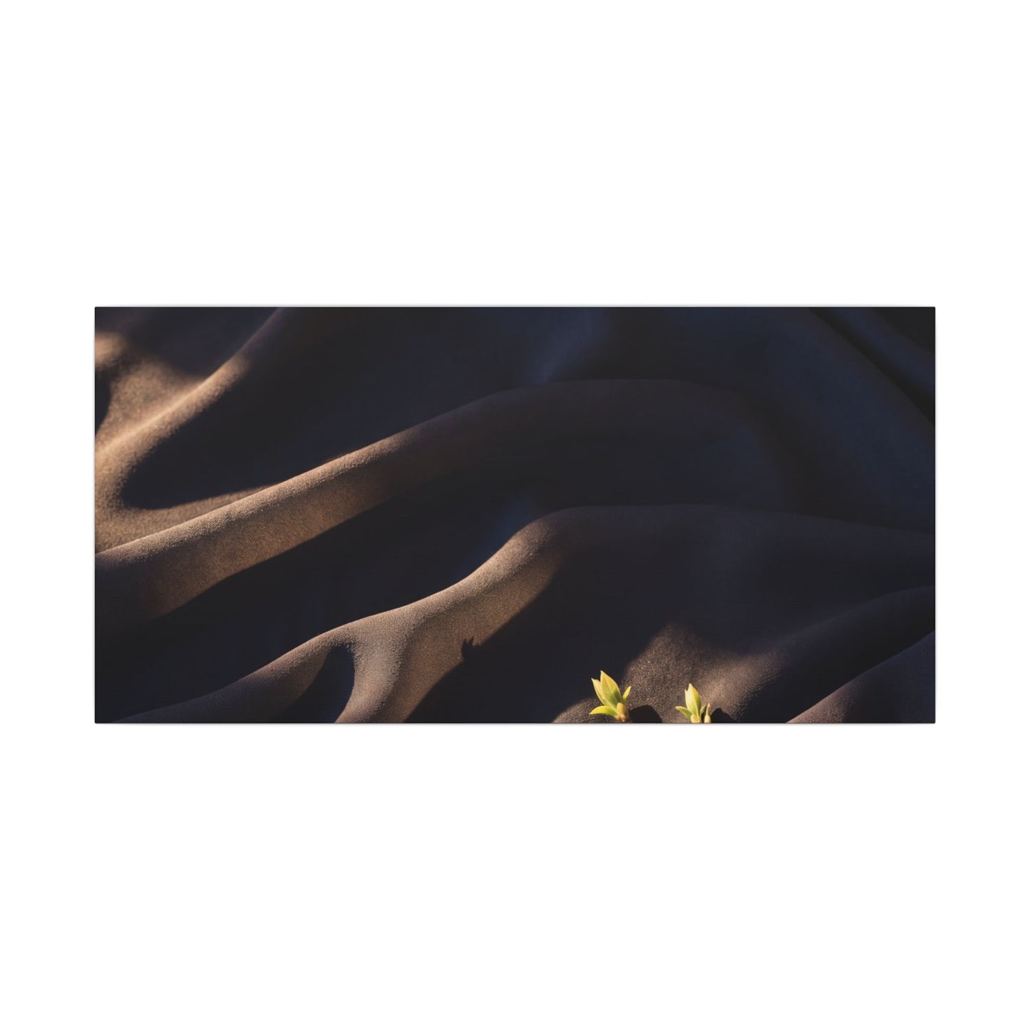 Silk Drape Shadow Zen Canvas Art | Luxurious Dark Japandi Art