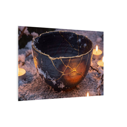 Ceramic Bowl Gold Repair Canvas Art | Beautiful Kintsugi Art