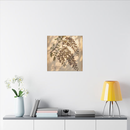 Spring Wisteria Herbarium Canvas Art | Earthy Decor