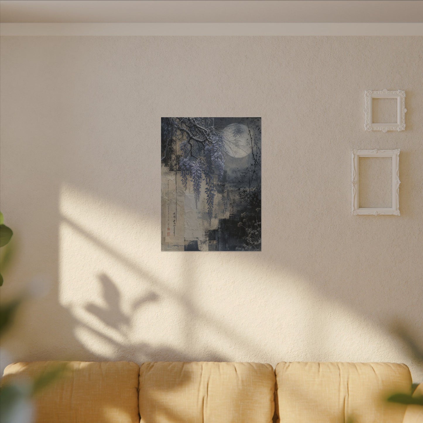 Winter Wisteria Texture Canvas Art | Elegant Decor
